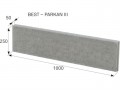 BEST obrubník PARKAN III 250x1000x50mm pískovcová
